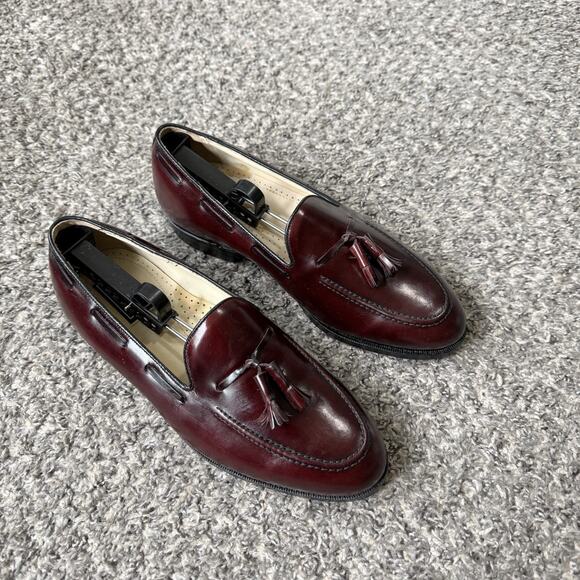 Bostonian Red leather tassel kiltie Loafer dress shoes Size 9.5 3E New